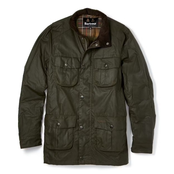 NWT Barbour Corbridge M Waxed Jacket Olive Green Men's Field Rain Thornproof